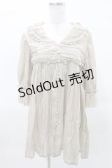 Jane Marple Dans Le Salon / ギャザーチュニックブラウス  ベージュ H-25-04-06-040-JM-BL-KB-ZH