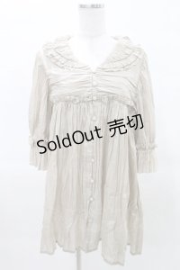 Jane Marple Dans Le Salon / ギャザーチュニックブラウス  ベージュ H-25-04-06-040-JM-BL-KB-ZH