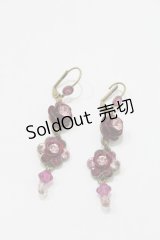 Michal Negrin / フラワーチャームピアス  ゴールド×ピンク H-25-04-06-007-LO-AC-KB-ZH