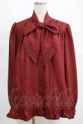 Enchantlic Enchantilly / ノーブルリボンタイブラウス M ボルドー H-25-04-06-1028-LO-BL-NS-ZH