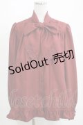 Enchantlic Enchantilly / ノーブルリボンタイブラウス M ボルドー H-25-04-06-1028-LO-BL-NS-ZH