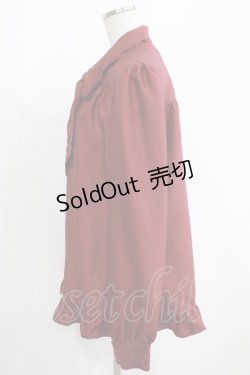 画像2: Enchantlic Enchantilly / ノーブルリボンタイブラウス M ボルドー H-25-04-06-1028-LO-BL-NS-ZH