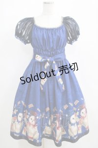 Enchantlic Enchantilly / トランプ ジョーカー キャットワンピース Free ブルー H-25-04-06-1004-LO-OP-NS-ZH