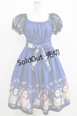 画像1: Enchantlic Enchantilly / トランプ ジョーカー キャットワンピース Free ブルー H-25-04-06-1004-LO-OP-NS-ZH