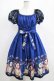 画像1: Enchantlic Enchantilly / トランプ ジョーカー キャットワンピース Free ブルー H-25-04-06-1004-LO-OP-NS-ZH (1)