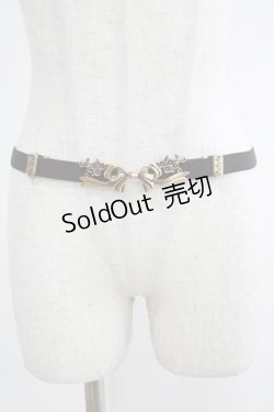 画像1: axes femme / 調節リトルリボンゴムベルト  ブラウン H-25-04-06-1038-AX-AC-NS-ZH