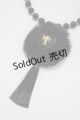 Luxmira / 天使のファーチョーカーネックレス  ブラック H-25-04-06-1048-GO-AC-NS-ZH