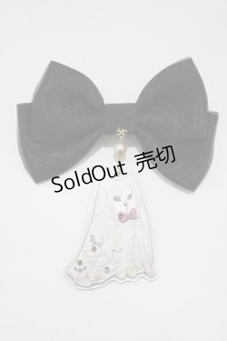 画像1: Enchantlic Enchantilly / おばけCatリボンブローチ  ブラック H-25-04-06-1057-LO-AC-NS-ZH