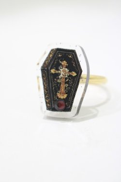 画像1: Enchantlic Enchantilly / Dolled Up Ring〜薔薇の棺〜 Free クリア/ブラック H-25-04-06-1071-LO-AC-NS-ZH