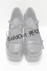 Me roir / サイドリボン合皮ローファー L ブラック H-25-04-06-1083-GO-SH-NS-ZH