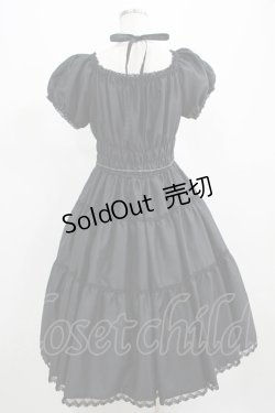 画像3: Enchantlic Enchantilly / 薔薇レース三段ティアード シャンタンワンピース Free ブラック H-25-04-06-1007-LO-OP-NS-ZH