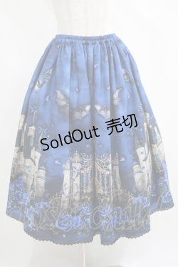 画像1: Enchantlic Enchantilly / 幻影薔薇城〜コウモリ公爵からの招待状〜スカート Free 青い夜 H-25-04-06-1008-LO-SK-NS-ZH