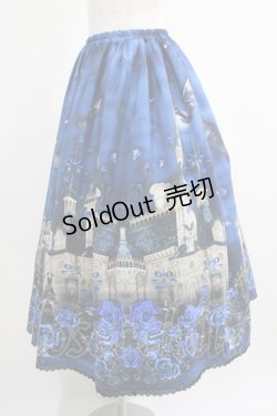 画像2: Enchantlic Enchantilly / 幻影薔薇城〜コウモリ公爵からの招待状〜スカート Free 青い夜 H-25-04-06-1008-LO-SK-NS-ZH