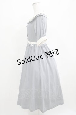 画像2: an another angelus / オフショルバイカラーワンピース Free BLUE GRAY H-25-04-06-1009-CA-OP-NS-ZH