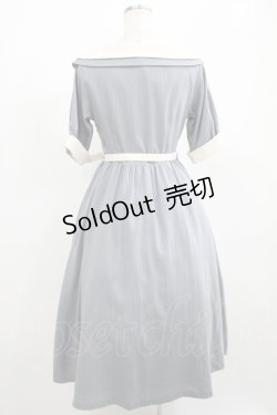 画像3: an another angelus / オフショルバイカラーワンピース Free BLUE GRAY H-25-04-06-1009-CA-OP-NS-ZH