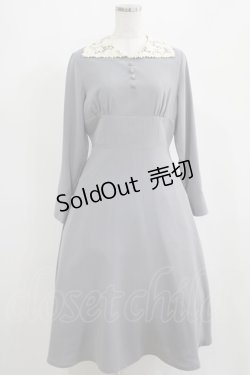 画像1: an another angelus / 変形クレリックレース衿ワンピース Free SAX H-25-04-06-1011-CA-OP-NS-ZH