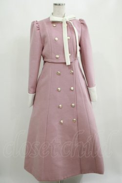 画像1: Me roir / 配色ドーリーロングコート M ピンク H-25-04-06-1013-GO-CO-NS-ZT-C057