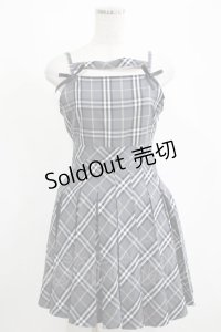 evelyn / チェックプリーツワンピース Free グレー H-25-04-06-1015-LO-OP-NS-ZH