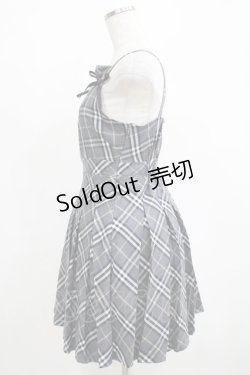 画像2: evelyn / チェックプリーツワンピース Free グレー H-25-04-06-1015-LO-OP-NS-ZH