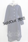 axes femme / 天体刺繍フード付コート L ネイビー H-25-04-06-1021-AX-CO-NS-ZT-C057