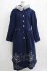画像1: axes femme / 天体刺繍フード付コート L ネイビー H-25-04-06-1021-AX-CO-NS-ZT-C057 (1)