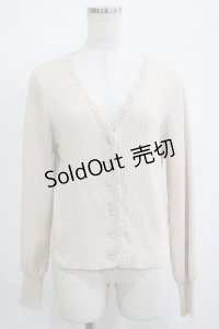 an another angelus / クロシェレース使いニットカーディガン Free IVORY H-25-04-06-1025-CA-TO-NS-ZH