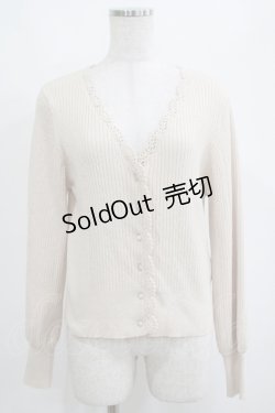 画像1: an another angelus / クロシェレース使いニットカーディガン Free IVORY H-25-04-06-1025-CA-TO-NS-ZH