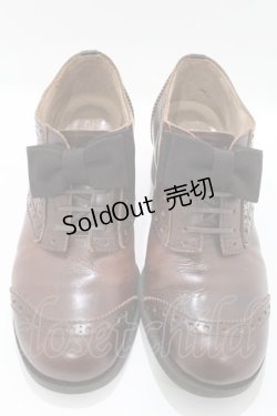 画像1: Jane Marple / オペラリボンのウィングチップシューズ S ブラウン H-25-04-06-015-JM-SH-KB-ZH