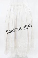 Jane Marple Dans Le Salon / コットンタイプライターレーストリムスカート  アイボリー H-25-04-06-021-JM-SK-KB-ZH