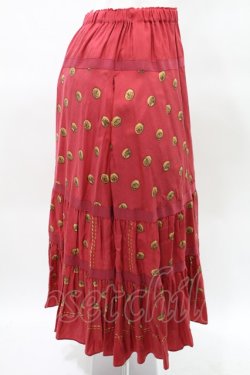 画像2: Jane Marple Dans Le Salon / Granny’s buttons tiered skirt  ローズ H-25-04-06-023-JM-SK-KB-ZH