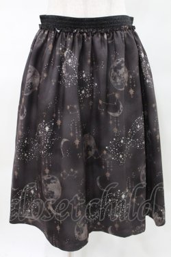 画像1: elements,H / moon printスカート 2 黒 H-25-04-06-024-PU-SK-KB-ZH