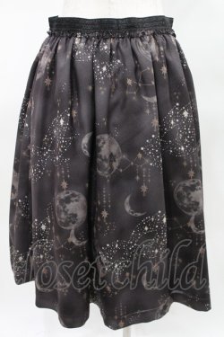 画像2: elements,H / moon printスカート 2 黒 H-25-04-06-024-PU-SK-KB-ZH