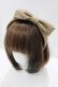 画像1: Jane Marple Dans Le Salon / レザーサテンリボンカチューシャ  アンティークゴールド H-25-04-06-004-JM-AC-KB-ZH (1)
