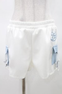 ACDC RAG / ドットネコショートパンツ  ホワイト×パステルブルー H-25-04-06-028-PU-PA-KB-ZH