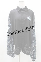ACDC RAG /OODミルキモノシャツ  ブラック×パステルブルー H-25-04-06-032-PU-BL-KB-ZH