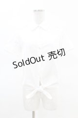MILK / Milky'sシャツ  白 H-25-04-07-040-ML-BL-KB-ZH