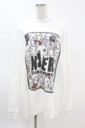 NieR Clothing / プリントSWEAT  2XL 白 H-25-04-07-042-PU-TO-KB-ZH