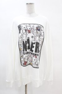 NieR Clothing / プリントSWEAT  2XL 白 H-25-04-07-042-PU-TO-KB-ZH
