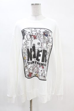 画像1: NieR Clothing / プリントSWEAT  2XL 白 H-25-04-07-042-PU-TO-KB-ZH