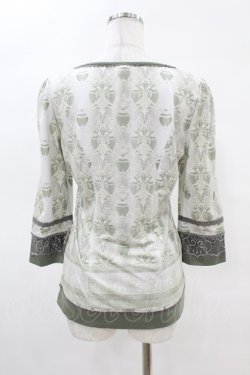 画像2: Rozen Kavalier / 刺繍レースプリントカットソー  緑 H-25-04-07-044-OO-TO-KB-ZH