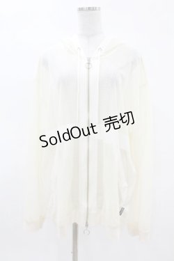 画像1: MILKBOY / MESH ZIP UP HOODIE  アイボリー H-25-04-07-054-MB-JA-KB-ZH