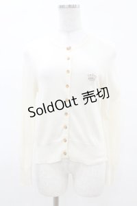 Jane Marple / クラウンEMBのカーディガン  アイボリー H-25-04-07-055-JM-TO-KB-ZH