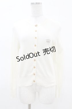 画像1: Jane Marple / クラウンEMBのカーディガン  アイボリー H-25-04-07-055-JM-TO-KB-ZH