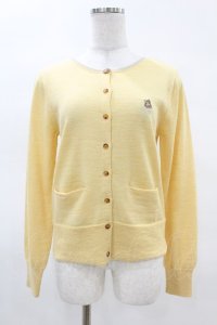 Jane Marple / gabrielleエンブロイダリーのカーディガン  イエロー H-25-04-07-056-JM-TO-KB-ZT107