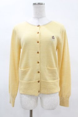 画像1: Jane Marple / gabrielleエンブロイダリーのカーディガン  イエロー H-25-04-07-056-JM-TO-KB-ZT107