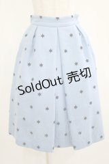 MILK / アスタリスクミディスカート  サックス×ブラック H-25-04-07-1025-ML-SK-KB-ZT