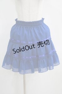 Emily Temple cute / シアーチェックスカート  ブルー H-25-04-07-1031-ET-SK-KB-ZH