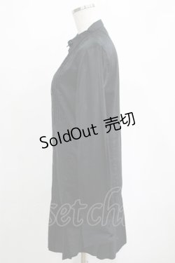 画像2: BPN FOR MEN / プリーツブラウス M 黒 H-25-04-07-1042-GO-BL-KB-ZH