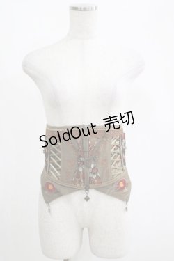 画像4: Ozz oneste / 椿刺繍チャーム付ショートコルセット  カーキ H-25-04-07-1051-OO-ZA-KB-ZH