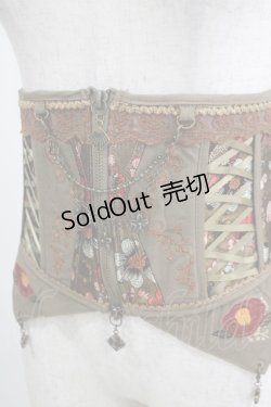 画像5: Ozz oneste / 椿刺繍チャーム付ショートコルセット  カーキ H-25-04-07-1051-OO-ZA-KB-ZH